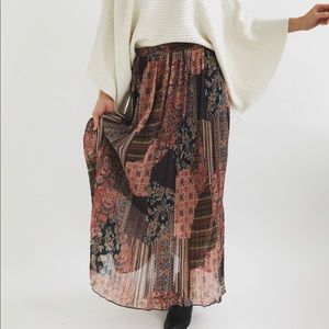 NWOT bohemian maxi skirt